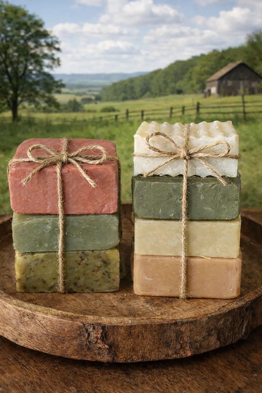 Organic cucumber and aloe vera tallow soaps