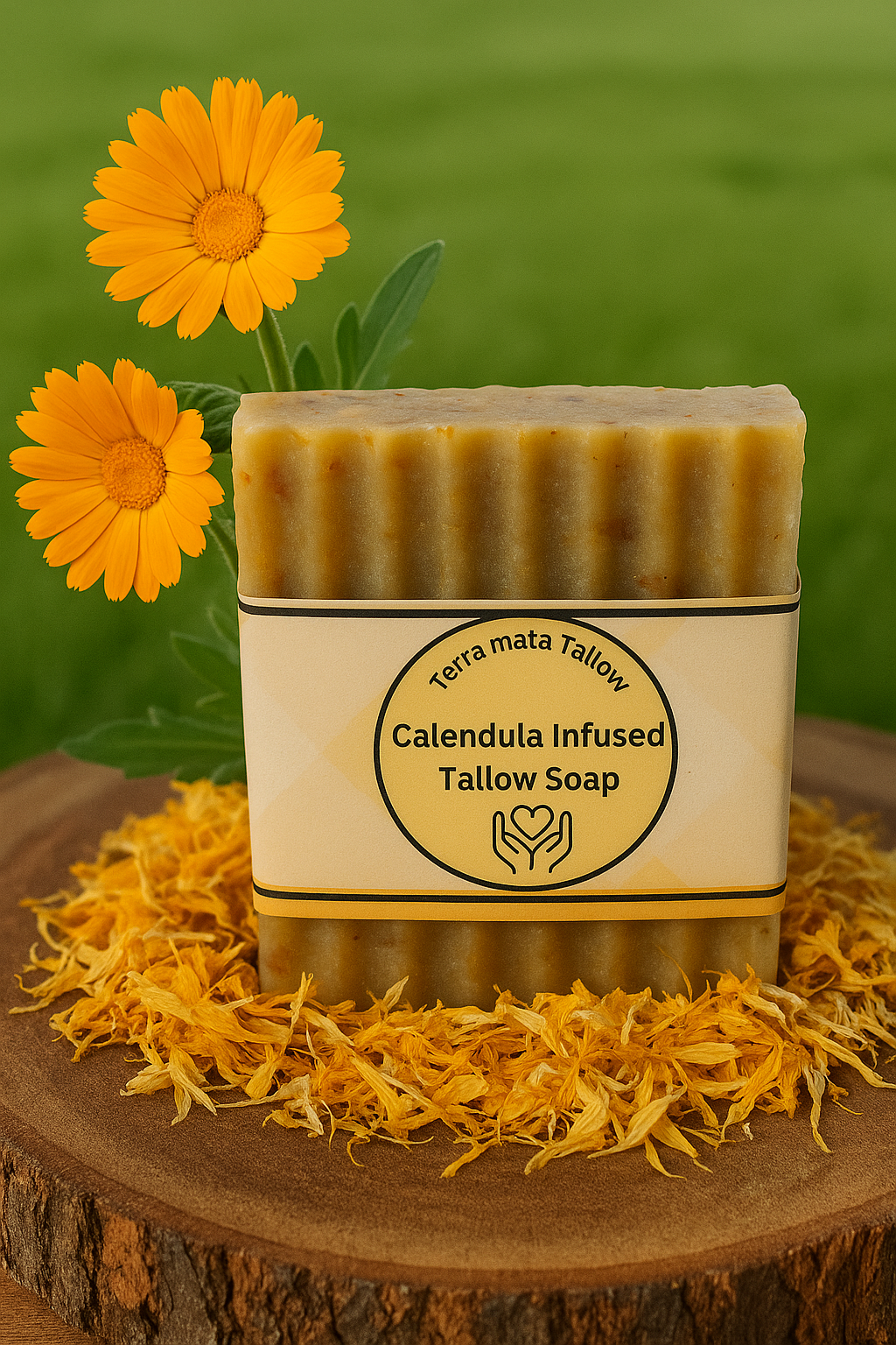 Tallow Soap Infused With Calandula