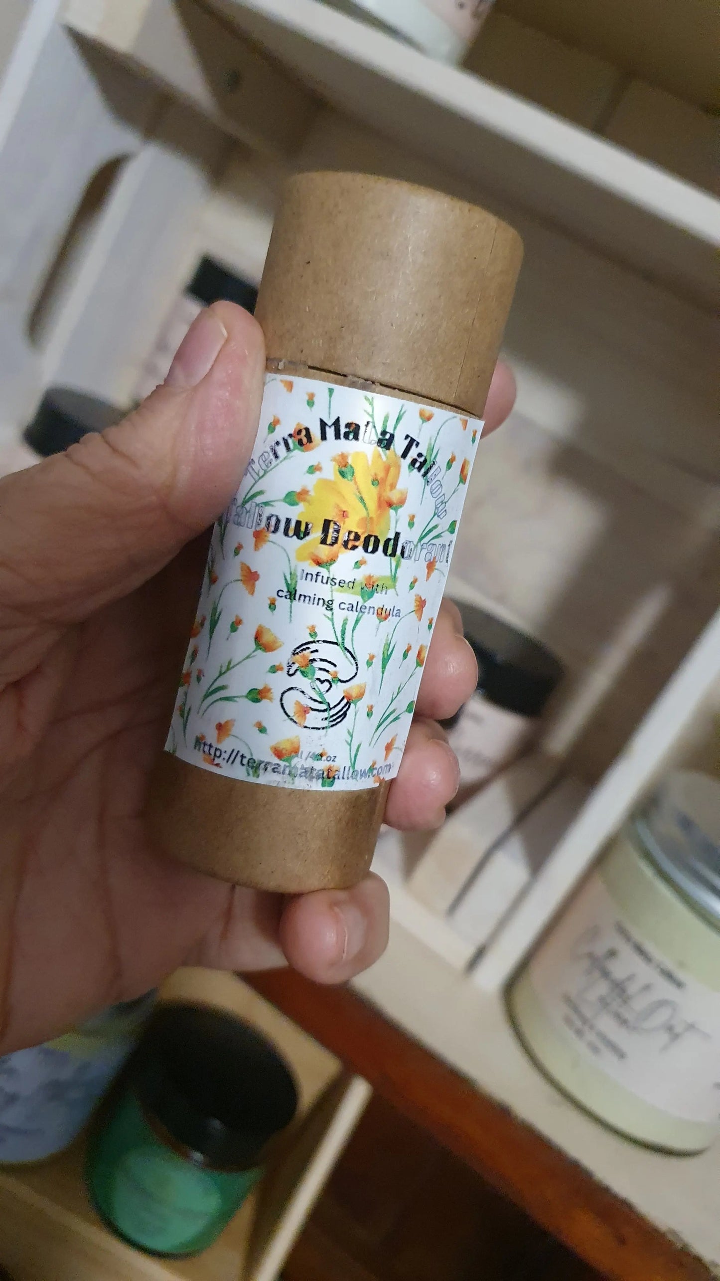 Tallow deodorant stick