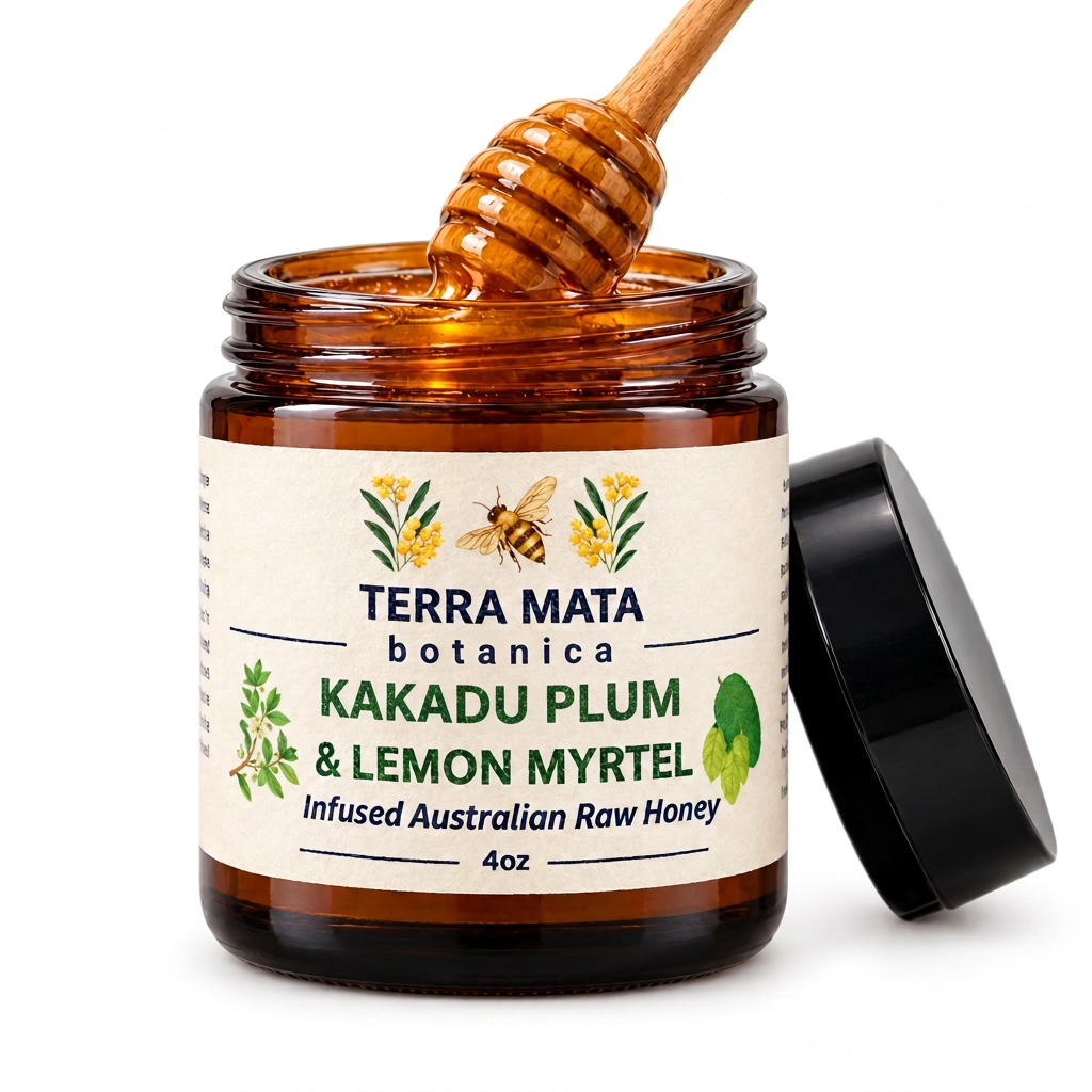 Honey jar label with PLUMB corrected to PLUM