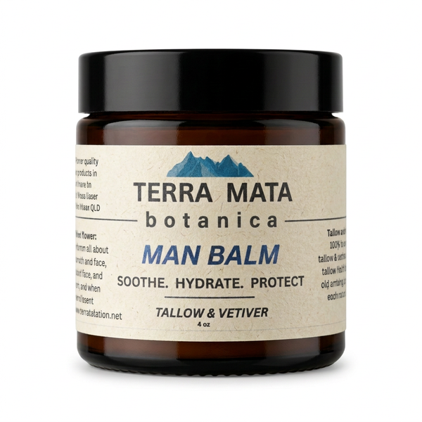 Man Balm white-background photo with Botanica branding