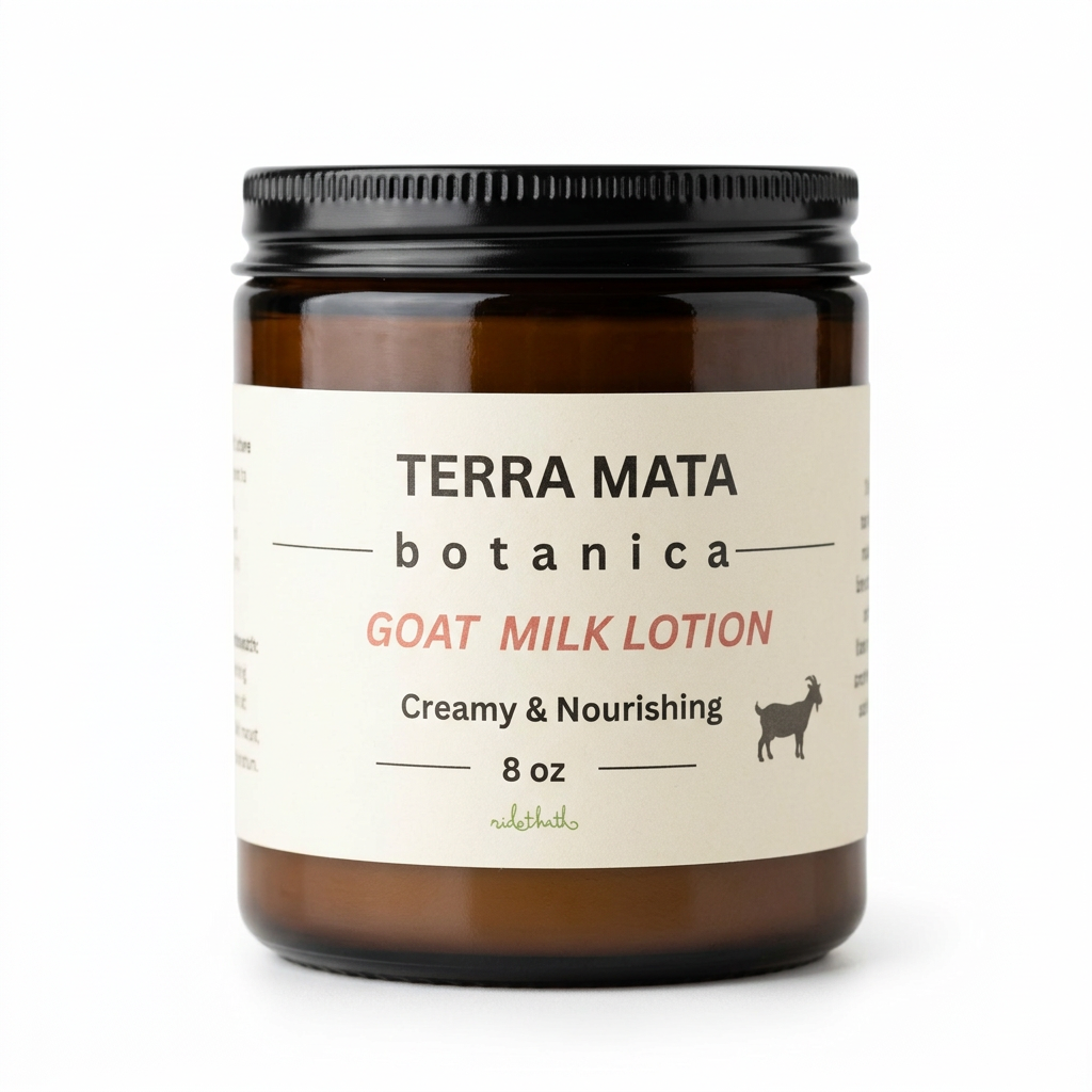 Polished Terra Mata Botanica jar on a white background