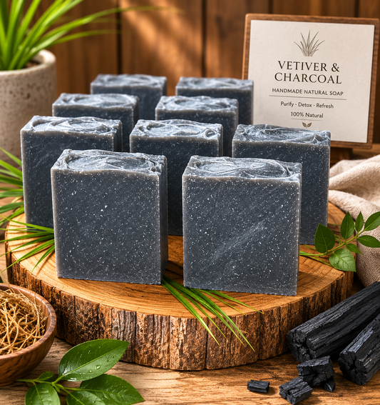 Midnight Charcoal Vetiver Artesian Soap