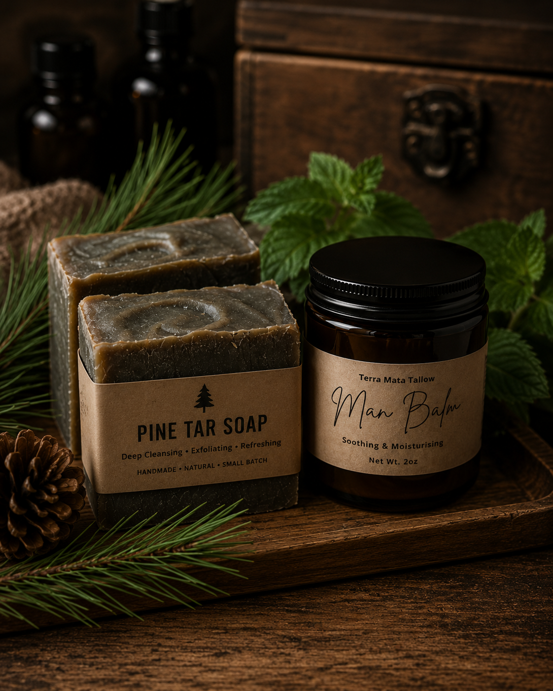 The Man Bundle — Pine Tar Soap & Man Balm