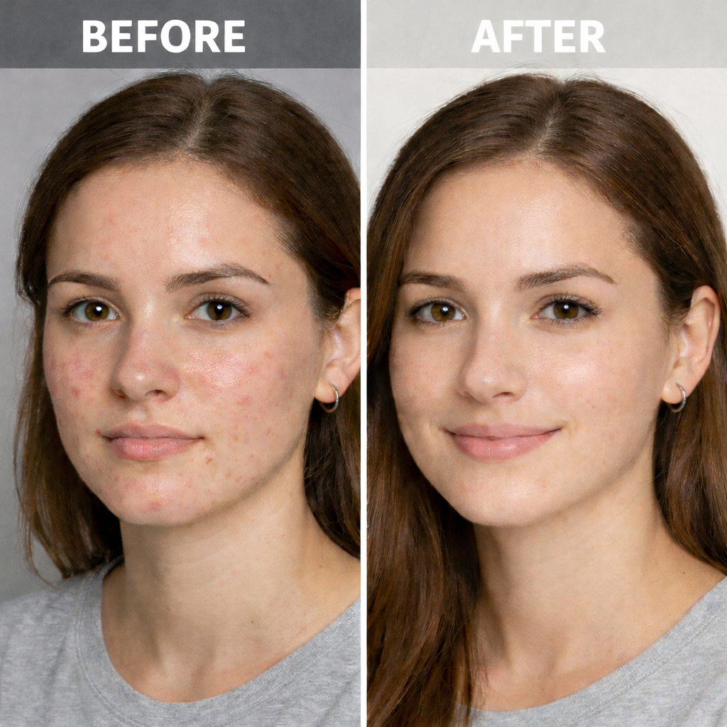 before and after golden clearing turmeric tallow bam and turmeric soap 