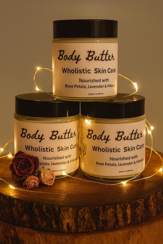 Tallow Exotic  Body Butter with Infused Hibiscus 🌺  Mango Butter / Lavender & Rose Petals