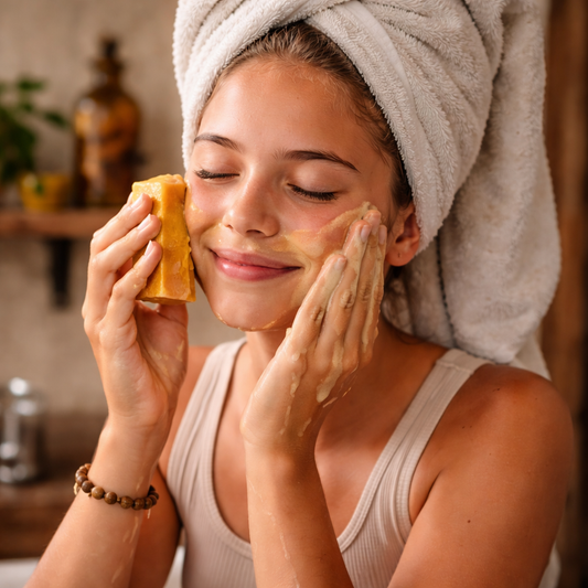 turmeric and grass - fed tallow organic soap and turmeric clearing soap bundle 