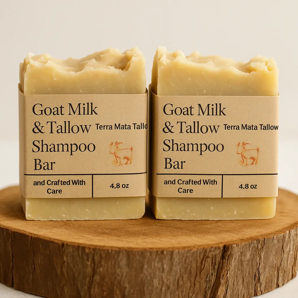 Goat milk and tallow shampoo bar