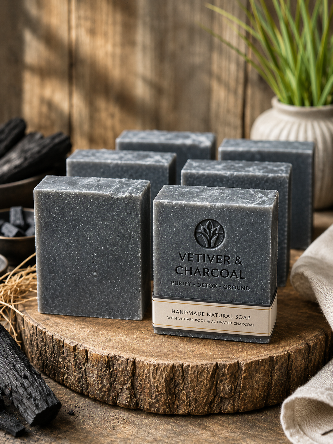 Midnight Charcoal Vetiver Artesian Soap